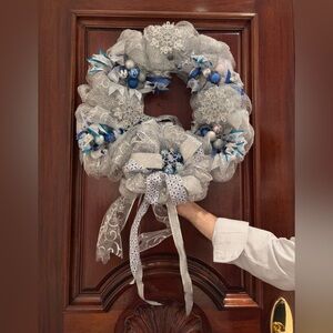 Winter Wonderland / Chanukah Themed Holiday Wreath